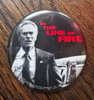 VTG 2.25” 1993 In the Line of Fire Clint Eastwood Promotional Movie Pin Button